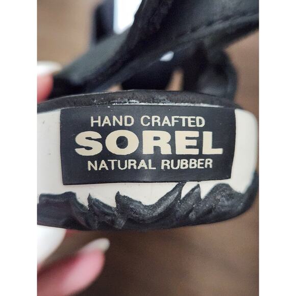 Nwot Sorel Women's Out N About Plus Thong Sandals with Ankle Strap Black Size 7 - Picture 9 of 9